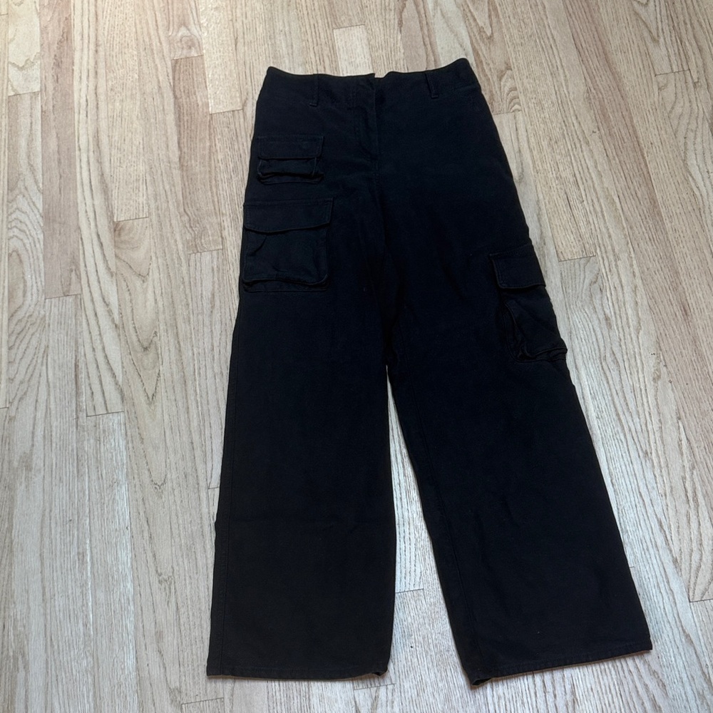 Wilfred Black Wide Leg Cargo Jeans